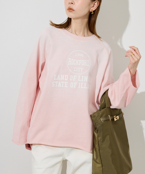 SCREEN STARS（スクリーンスターズ）の「SCREEN STARS/スクリーンスターズ SLOBE別注 LOGOカットソー 【洗濯機使用可能】（Tシャツ/カットソー・レディース・チャコールグレー/ベージュ系その他/ピンク・FREE）」の3枚目の写真