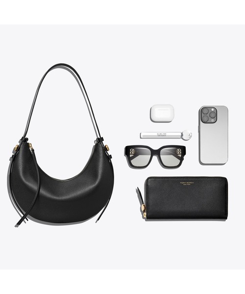 TORY BURCH(トリーバーチ)の「ロミー ハーフムーンバッグ(ショルダーバッグ・レディース・ブラック/ブラウン/キナリ・ONE SIZE)」の21枚目の写真