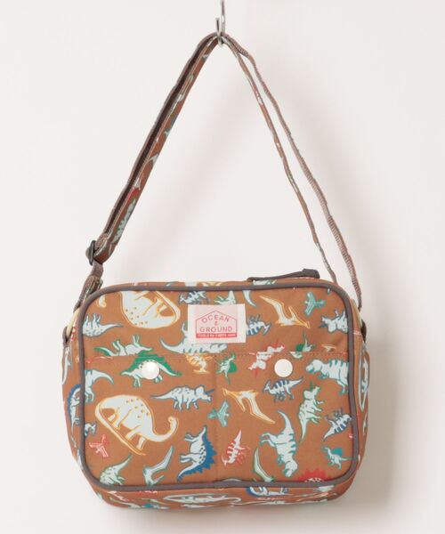 Ocean&Ground（オーシャン&グラウンド）の「ｼｮﾙﾀﾞｰﾊﾞｯｸﾞ DINO（ショルダーバッグ・キッズ・ライトブラウン/グリーン・FREE）」の2枚目の写真