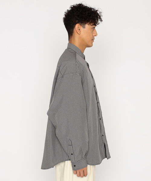 Men's Insulation Stand Collar Shirt Jacket Plaid（ブルゾン