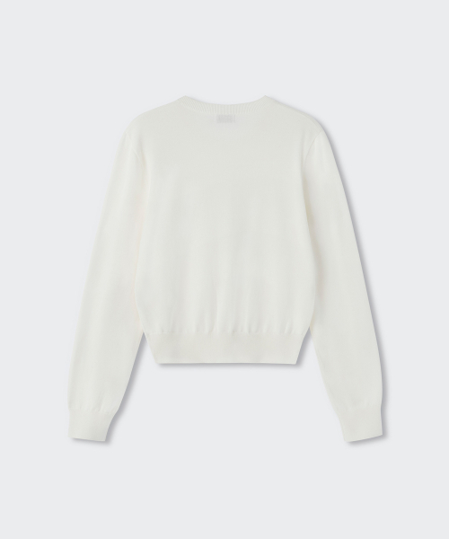 MUSINSA STANDARD WOMAN（ムシンサスタンダードウーマン）の「ウィメンズ ウォッシャブル スーピマコットン ラウンドネック カーディガン [アイボリー]（カーディガン/ボレロ・レディース・その他・SMALL/MEDIUM/LARGE/X-SMALL）」の5枚目の写真