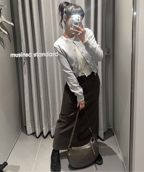 MUSINSA STANDARD WOMAN（ムシンサスタンダードウーマン）の「ウィメンズ ウォッシャブル スーピマコットン ラウンドネック カーディガン [アイボリー]（カーディガン/ボレロ・レディース・その他・SMALL/MEDIUM/LARGE/X-SMALL）」の17枚目の写真