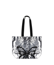 SIGNATURE BUTTERFLY REUSABLE BAG_SILVER