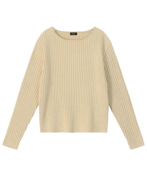 ZUCCa(ズッカ)の「SILK NOIL / S(ニット/セーター・レディース・ブラック/ダークパープル/オフホワイト・M size)」の2枚目の写真