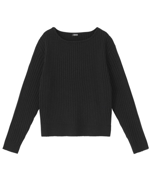 ZUCCa(ズッカ)の「SILK NOIL / S(ニット/セーター・レディース・ブラック/ダークパープル/オフホワイト・M size)」の3枚目の写真