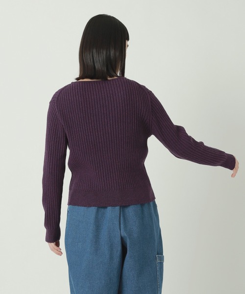 ZUCCa(ズッカ)の「SILK NOIL / S(ニット/セーター・レディース・ブラック/ダークパープル/オフホワイト・M size)」の5枚目の写真