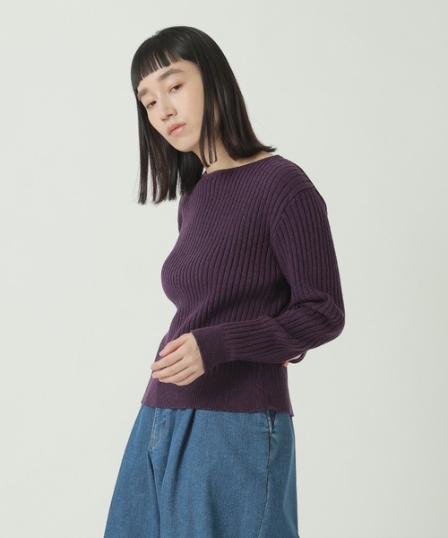 ZUCCa(ズッカ)の「SILK NOIL / S(ニット/セーター・レディース・ブラック/ダークパープル/オフホワイト・M size)」の4枚目の写真