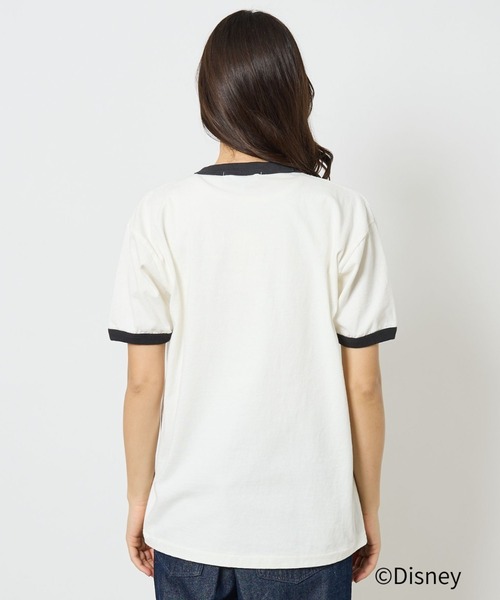 Johnbull（ジョンブル）の「【JOHNBULL/ジョンブル】MICKEY MOUSE RINGER T/ミッキーTシャツ【WEB限定】（Tシャツ/カットソー・レディース・ホワイト/ブルー/ブラウン・フリー）」の15枚目の写真