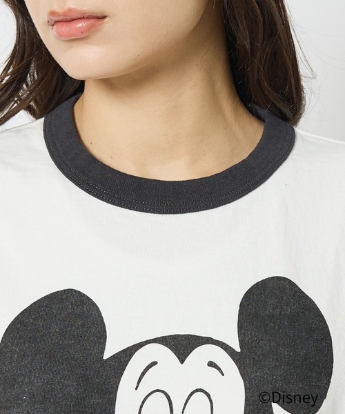 Johnbull（ジョンブル）の「【JOHNBULL/ジョンブル】MICKEY MOUSE RINGER T/ミッキーTシャツ【WEB限定】（Tシャツ/カットソー・レディース・ホワイト/ブルー/ブラウン・フリー）」の16枚目の写真