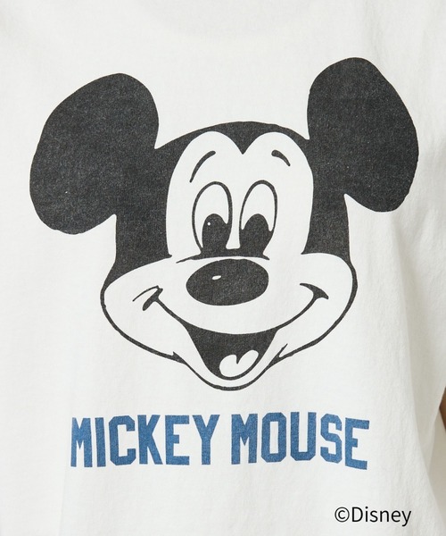 Johnbull（ジョンブル）の「【JOHNBULL/ジョンブル】MICKEY MOUSE RINGER T/ミッキーTシャツ【WEB限定】（Tシャツ/カットソー・レディース・ホワイト/ブルー/ブラウン・フリー）」の18枚目の写真
