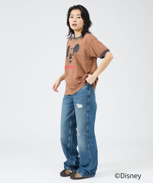 Johnbull（ジョンブル）の「【JOHNBULL/ジョンブル】MICKEY MOUSE RINGER T/ミッキーTシャツ【WEB限定】（Tシャツ/カットソー・レディース・ホワイト/ブルー/ブラウン・フリー）」の21枚目の写真
