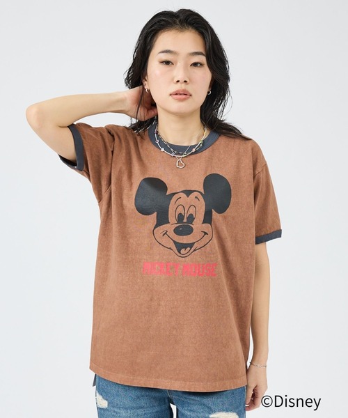 Johnbull（ジョンブル）の「【JOHNBULL/ジョンブル】MICKEY MOUSE RINGER T/ミッキーTシャツ【WEB限定】（Tシャツ/カットソー・レディース・ホワイト/ブルー/ブラウン・フリー）」の22枚目の写真