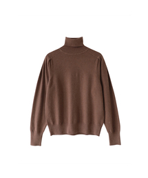Puff Sleeve Turtleneck Knitwear (4colors)