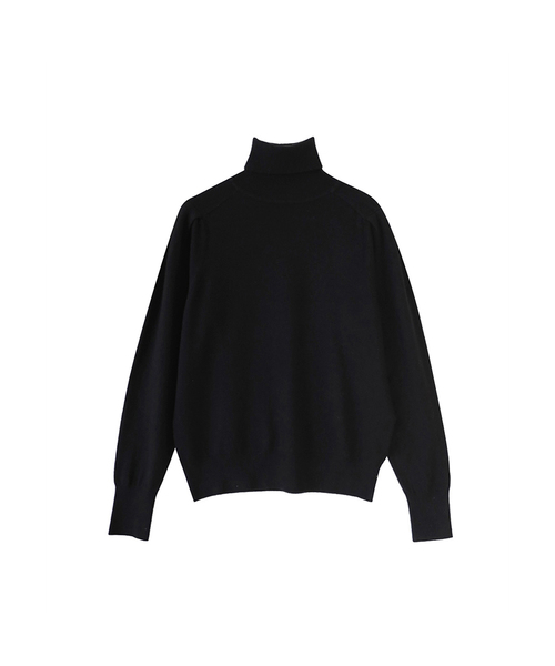 VASCARA(バスカラ)の「Puff Sleeve Turtleneck Knitwear (4colors)(ニット/セーター・レディース・ブラック/ライトベージュ/カーキ/ブラウン・FREE)」の1枚目の写真