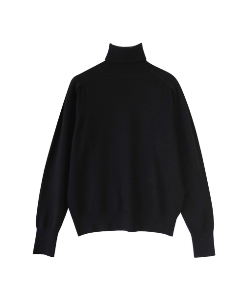 VASCARA(バスカラ)の「Puff Sleeve Turtleneck Knitwear (4colors)(ニット/セーター・レディース・ブラック/ライトベージュ/カーキ/ブラウン・FREE)」の8枚目の写真