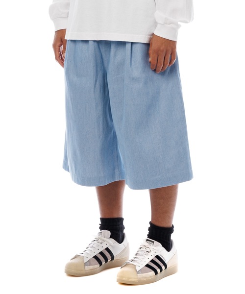 Sandinista（サンディニスタ）の「Light Denim Easy Baggy Shorts / 薄手デニムバギーショーツ（その他パンツ・メンズ・ライトブルー・FREE）」の2枚目の写真