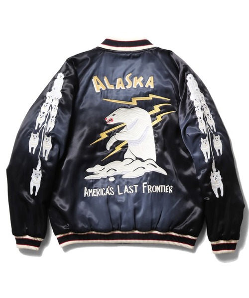 セール】HOUSTON ヴィンテージ加工 スカジャン(ALASKA)（MA-1