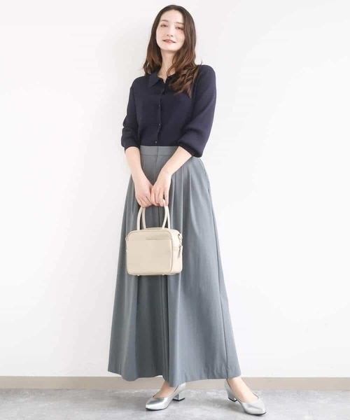 MK MICHEL KLEIN（エムケーミッシェルクラン）の「[洗える]衿付きニットプルオーバー（ニット/セーター・レディース・ライトブルー/ネイビー/ベージュ・38）」の6枚目の写真
