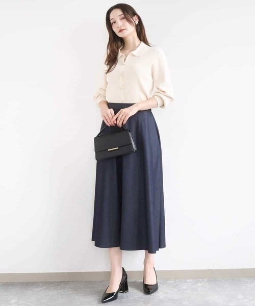 MK MICHEL KLEIN（エムケーミッシェルクラン）の「[洗える]衿付きニットプルオーバー（ニット/セーター・レディース・ライトブルー/ネイビー/ベージュ・38）」の12枚目の写真