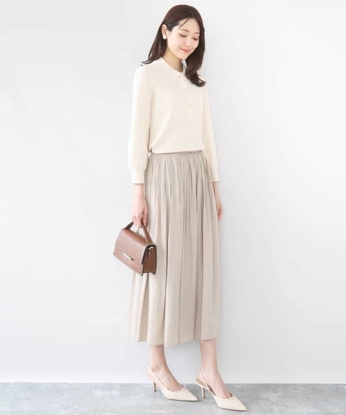 MK MICHEL KLEIN（エムケーミッシェルクラン）の「[洗える]衿付きニットプルオーバー（ニット/セーター・レディース・ライトブルー/ネイビー/ベージュ・38）」の14枚目の写真