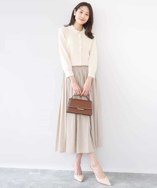 MK MICHEL KLEIN（エムケーミッシェルクラン）の「[洗える]衿付きニットプルオーバー（ニット/セーター・レディース・ライトブルー/ネイビー/ベージュ・38）」の15枚目の写真