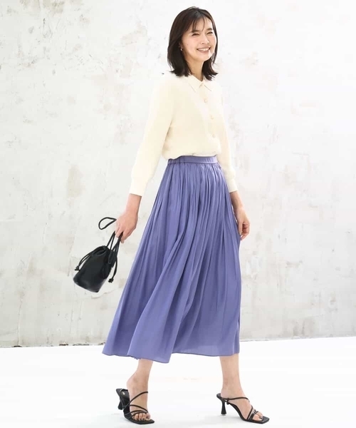 MK MICHEL KLEIN（エムケーミッシェルクラン）の「衿付きニットプルオーバー/洗える（ニット/セーター・レディース・ライトブルー/ネイビー/ベージュ・38）」の19枚目の写真