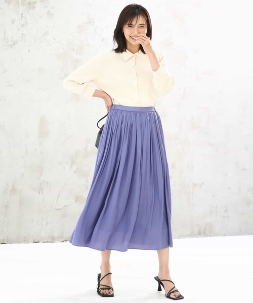 MK MICHEL KLEIN（エムケーミッシェルクラン）の「衿付きニットプルオーバー/洗える（ニット/セーター・レディース・ライトブルー/ネイビー/ベージュ・38）」の16枚目の写真