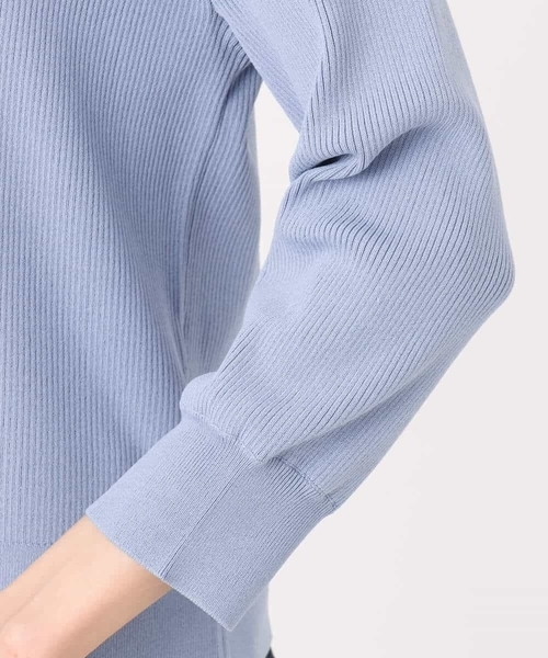 MK MICHEL KLEIN（エムケーミッシェルクラン）の「衿付きニットプルオーバー/洗える（ニット/セーター・レディース・ライトブルー/ネイビー/ベージュ・38）」の10枚目の写真