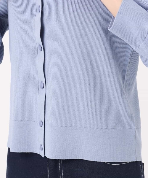 MK MICHEL KLEIN（エムケーミッシェルクラン）の「衿付きニットプルオーバー/洗える（ニット/セーター・レディース・ライトブルー/ネイビー/ベージュ・38）」の9枚目の写真