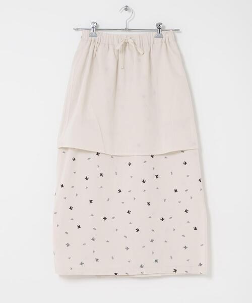 かぐれ（カグレ）の「ツバメ刺繍ラップスカート（スカート・レディース・ブラック/アイボリー・FREE）」の14枚目の写真