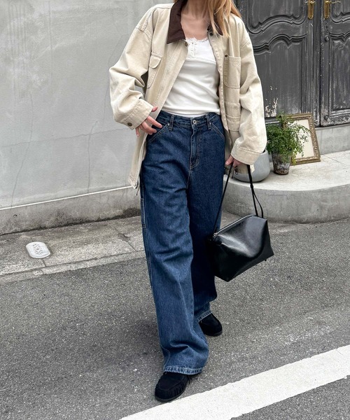 CANAL JEAN（キャナルジーン）の「El mar　襟配色カバーオール（カバーオール・レディース・ベージュ・ONE SIZE）」の5枚目の写真