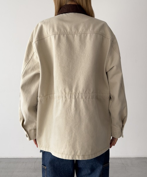 CANAL JEAN（キャナルジーン）の「El mar　襟配色カバーオール（カバーオール・レディース・ベージュ・ONE SIZE）」の8枚目の写真