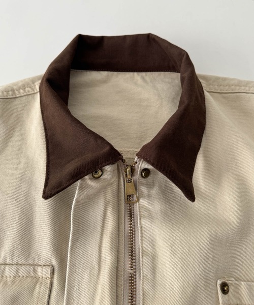 CANAL JEAN（キャナルジーン）の「El mar　襟配色カバーオール（カバーオール・レディース・ベージュ・ONE SIZE）」の12枚目の写真