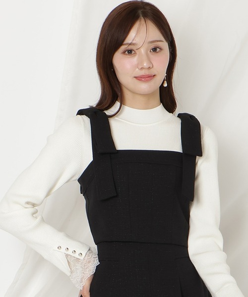 WILLSELECTION(ウィルセレクション)の「【セットアップ対応】リボンショルダービスチェ(その他トップス・レディース・ブラック/ピンク/ブルー/オフホワイト・FREE)」の3枚目の写真