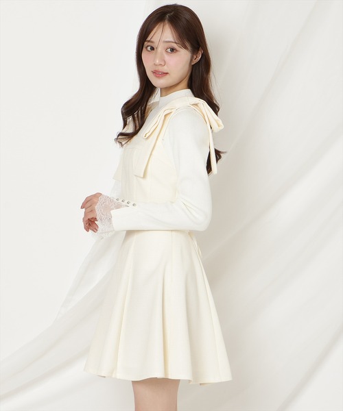 WILLSELECTION(ウィルセレクション)の「【セットアップ対応】リボンショルダービスチェ(その他トップス・レディース・ブラック/ピンク/ブルー/オフホワイト・FREE)」の6枚目の写真