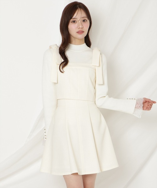 WILLSELECTION(ウィルセレクション)の「【セットアップ対応】リボンショルダービスチェ(その他トップス・レディース・ブラック/ピンク/ブルー/オフホワイト・FREE)」の5枚目の写真