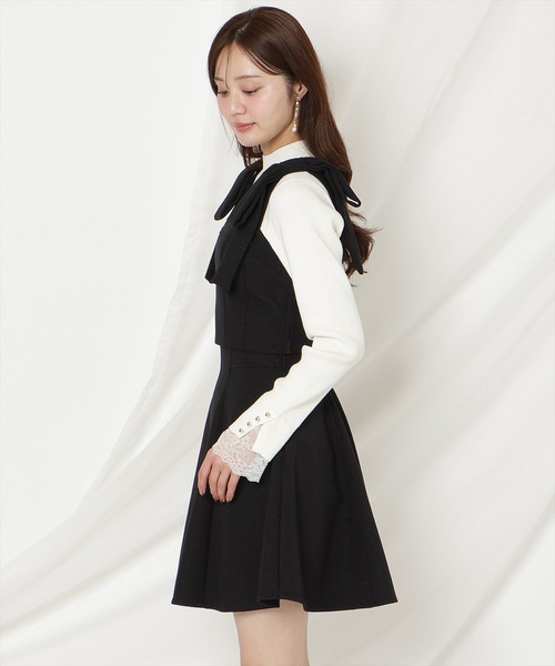 WILLSELECTION(ウィルセレクション)の「【セットアップ対応】リボンショルダービスチェ(その他トップス・レディース・ブラック/ピンク/ブルー/オフホワイト・FREE)」の12枚目の写真