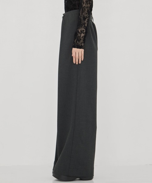 STUDIOUS(ステュディオス)の「【STUDIOUS/ステュディオス】Belted Stretch Trousers/ベルテッドストレッチトラウザー/スラックス/ワイドパンツ(スラックス・レディース・ブラック/ベージュ/ダークグレー・1/2)」の9枚目の写真