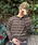 kutir�i�N�e�B�[���j�́uHENLEY NECK WOOL BLEND STRIPED KNIT�^�w�����[�l�b�N�E�[���u�����h�{�[�_�[�j�b�g�iT�V���c/�J�b�g�\�[�j�v�b�u���E��