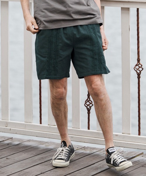 CAMBIO（カンビオ）の「mp14679-Cotton Linen Tape Switch Short Pants ショートパンツ(CAM26SS-014)（その他パンツ・メンズ・ブラック/ベージュ/グリーン・L/M/S）」の4枚目の写真