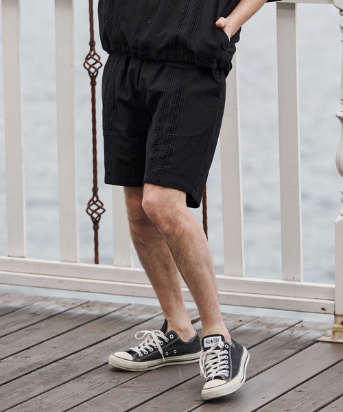 CAMBIO（カンビオ）の「mp14679-Cotton Linen Tape Switch Short Pants ショートパンツ(CAM26SS-014)（その他パンツ・メンズ・ブラック/ベージュ/グリーン・L/M/S）」の9枚目の写真