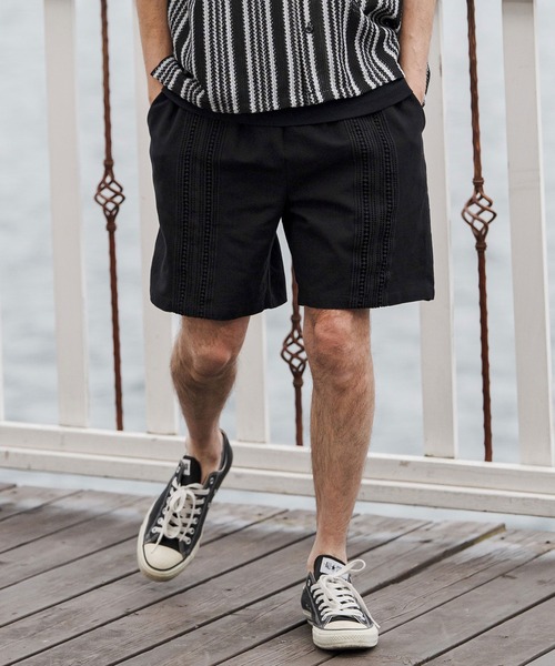 CAMBIO（カンビオ）の「mp14679-Cotton Linen Tape Switch Short Pants ショートパンツ(CAM26SS-014)（その他パンツ・メンズ・ブラック/ベージュ/グリーン・L/M/S）」の10枚目の写真
