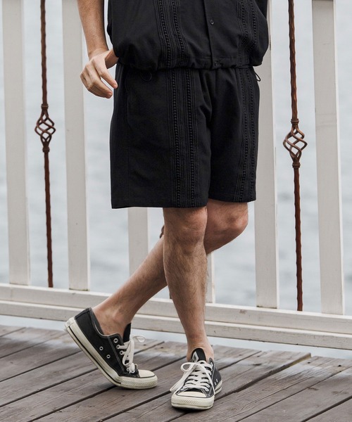 CAMBIO（カンビオ）の「mp14679-Cotton Linen Tape Switch Short Pants ショートパンツ(CAM26SS-014)（その他パンツ・メンズ・ブラック/ベージュ/グリーン・L/M/S）」の11枚目の写真