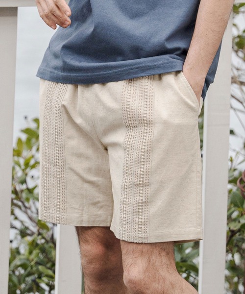 CAMBIO（カンビオ）の「mp14679-Cotton Linen Tape Switch Short Pants ショートパンツ(CAM26SS-014)（その他パンツ・メンズ・ブラック/ベージュ/グリーン・L/M/S）」の15枚目の写真