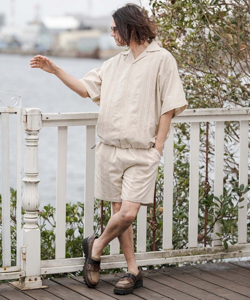 CAMBIO（カンビオ）の「mp14679-Cotton Linen Tape Switch Short Pants ショートパンツ(CAM26SS-014)（その他パンツ・メンズ・ブラック/ベージュ/グリーン・L/M/S）」の19枚目の写真