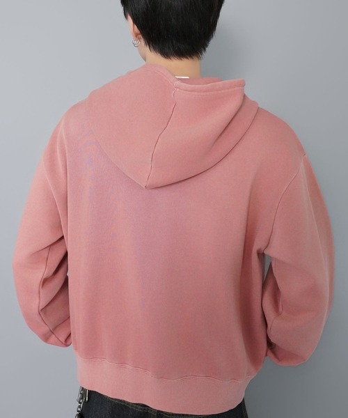 SPINNS（スピンズ）の「短丈ダブルジップパーカー/パッチワークカモフラロゴ/ショート丈（パーカー・メンズ・ブラック系その他/杢グレー/ピンク系その他・ONESIZE）」の17枚目の写真