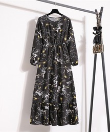 アソート花柄ロングワンピース