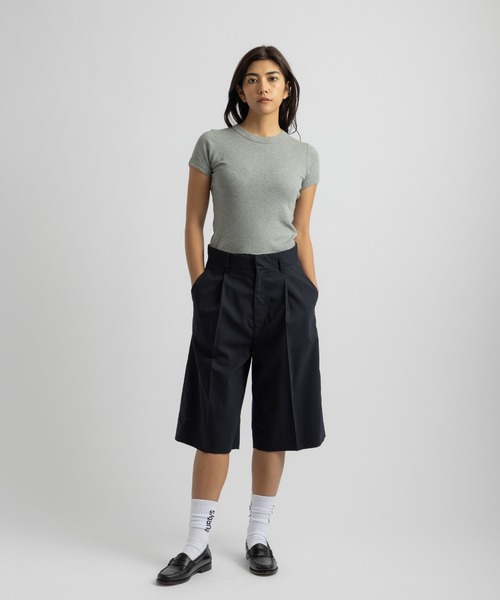 Saturdays NYC（サタデーズ ニューヨークシティ ）の「Naomi Ribbed Tee | WOMEN（Tシャツ/カットソー・レディース・ホワイト/ベージュ/グレー・S/M/L）」の19枚目の写真