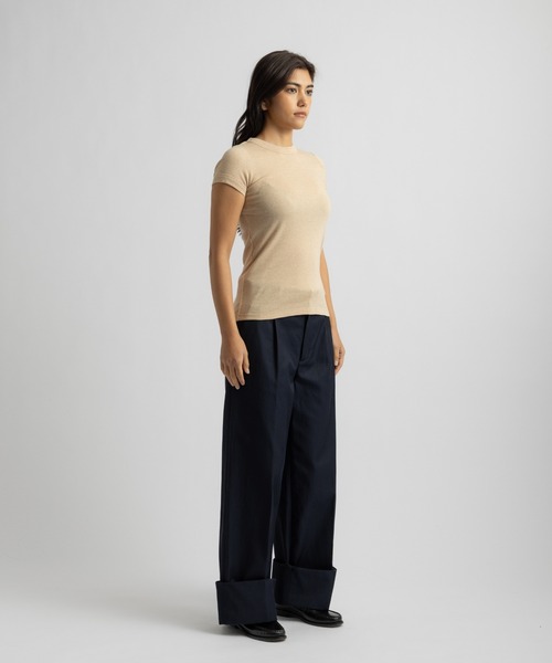 Saturdays NYC（サタデーズ ニューヨークシティ ）の「Naomi Ribbed Tee | WOMEN（Tシャツ/カットソー・レディース・ホワイト/ベージュ/グレー・S/M/L）」の17枚目の写真