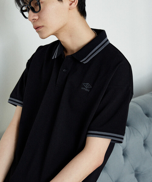 UMBRO × PUBLUX/アンブロ 別注 ワンポイント ロゴ 鹿子 ポロシャツ